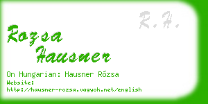 rozsa hausner business card